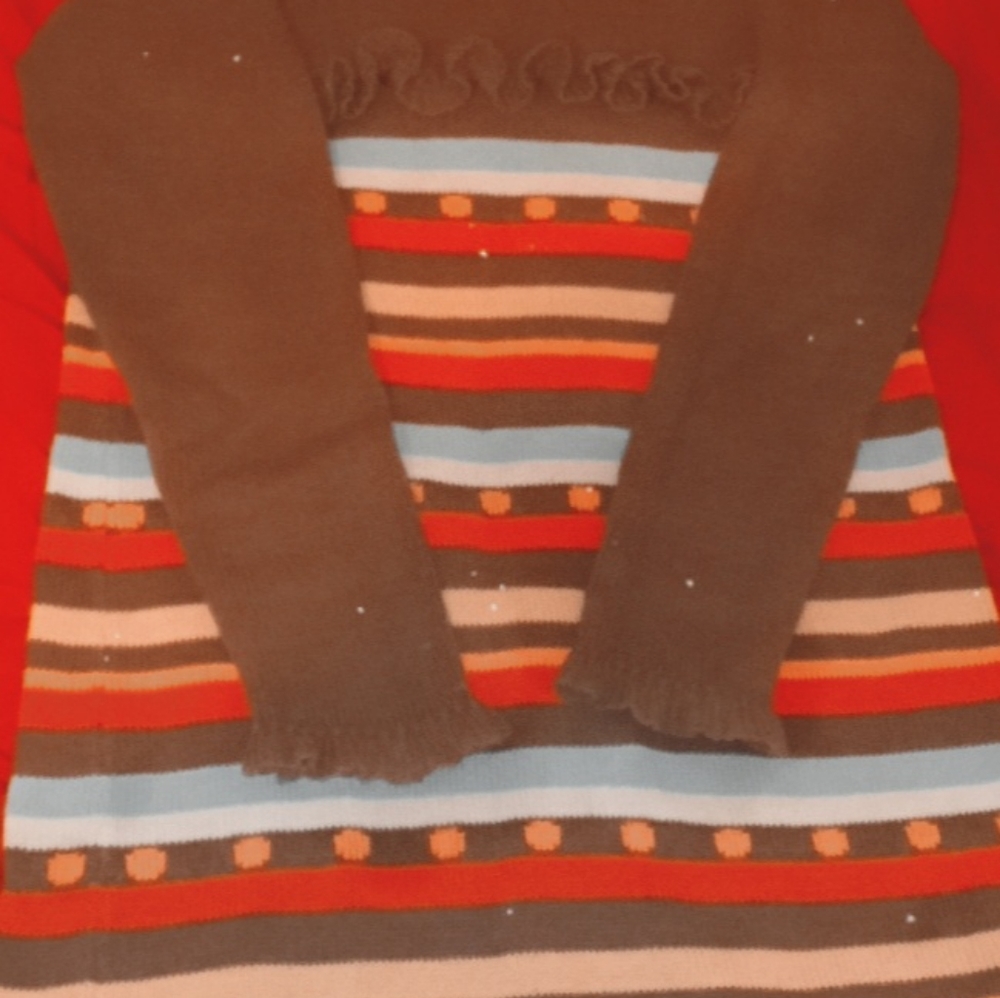 Striped girls sweater dress size 10/12 - Picture 2 of 4